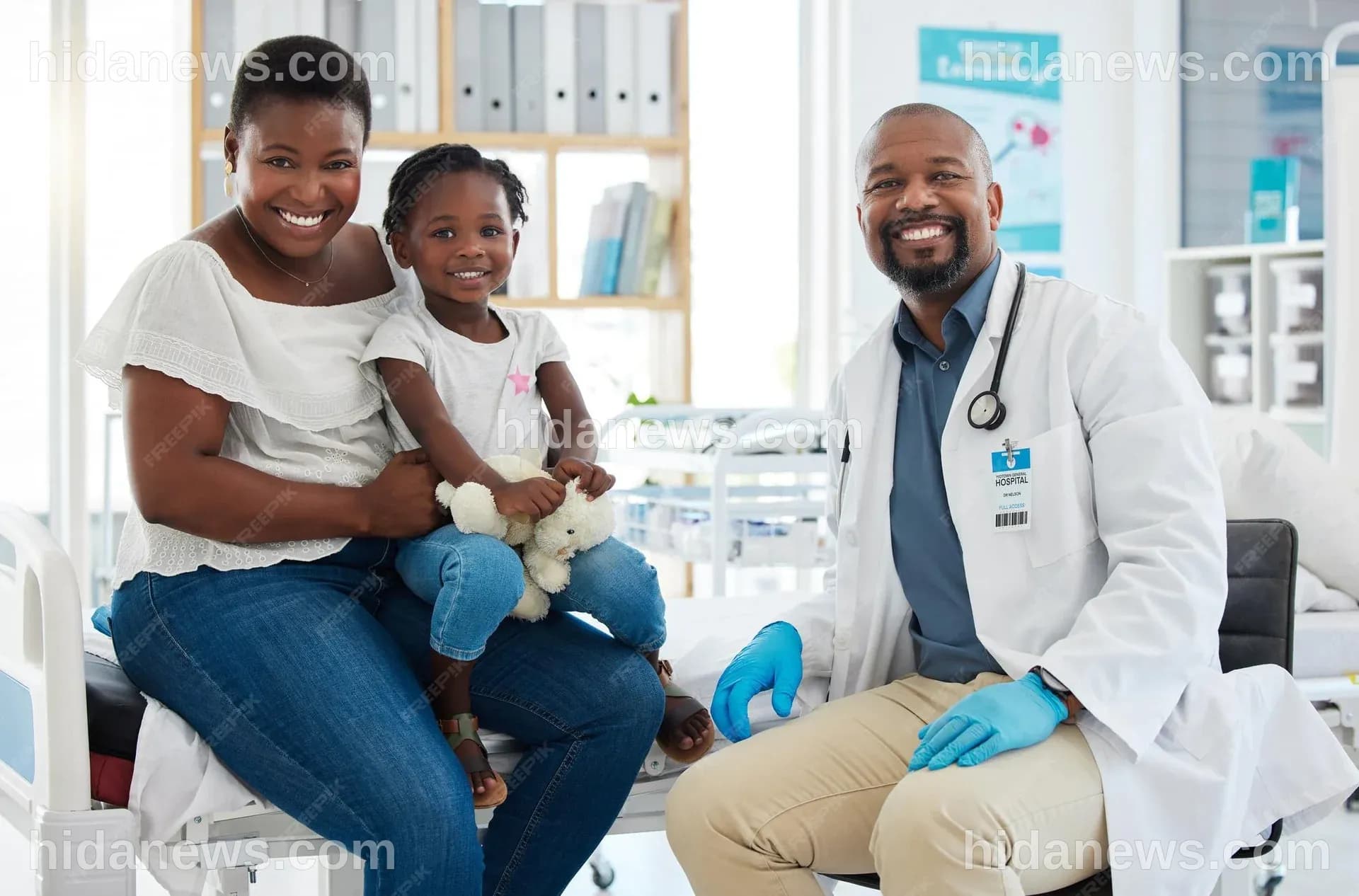 Premium Photo | Black people consulting pediatrician family doctor for ...