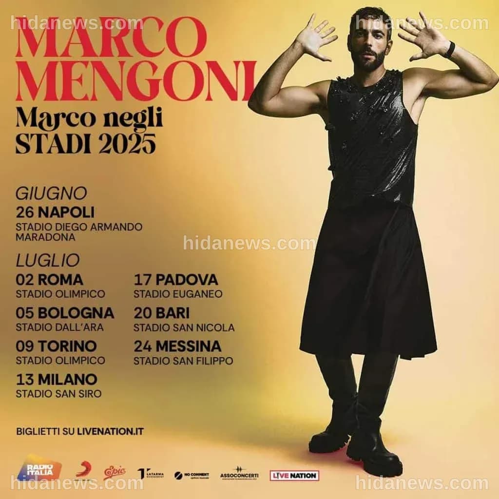 Marco Mengoni Concerti 2025: Date, Biglietti e Scaletta del Tour
